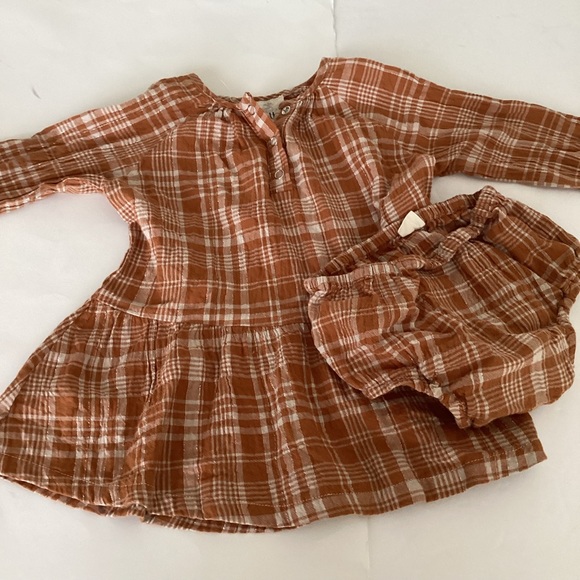 Vignette Girls Dress Romper Size 12-18M Lot of Two Dresses One Romper - Picture 7 of 16